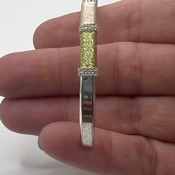 Stella & Dot Colorblock silver cuff bracelet - Picture 3 of 10